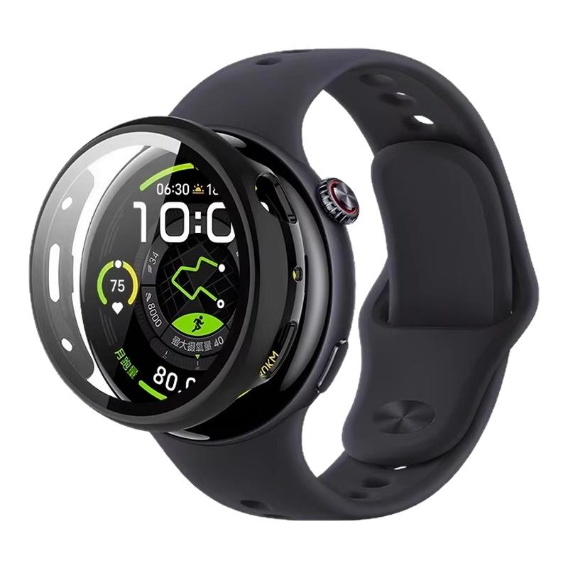 适用于新品vivowatch5保护壳watch3/iQOO保护套智能运动手表壳膜一体屏幕钢化膜表壳表盘保护贴防摔PC硬壳