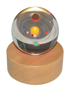 八大行星太阳系宇宙模型水晶球