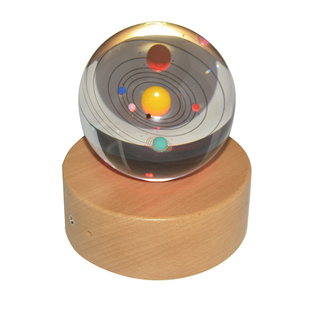 水晶球八大行星摆件水晶太阳系宇宙模型创意礼品生日礼物家居装饰