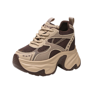 厚底内增高13cm老爹鞋女秋季新款时尚休闲小个子松糕休闲潮鞋百搭