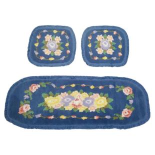 经典胶底冬季毛绒汽车坐垫货车旅游车单张片座垫车垫通用久坐地毯