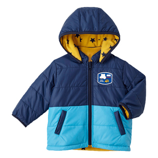 MIKIHOUSE儿童棉服卡通男女宝宝两穿秋冬保暖外套轻薄棉衣