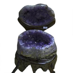 精选天然紫水晶聚宝盆玛瑙紫晶聚宝盆紫晶洞摆件天然水晶矿区直销