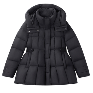 在逃公主2025年爆款90白鸭绒绒子含量新国标短款收腰韩版羽绒服女