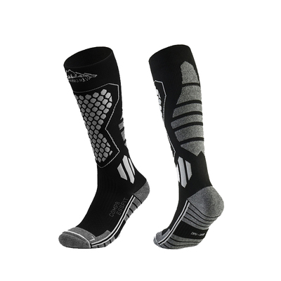 羊毛滑雪袜子女冬季保暖加厚男士专业户外徒步登山运动压缩长筒袜