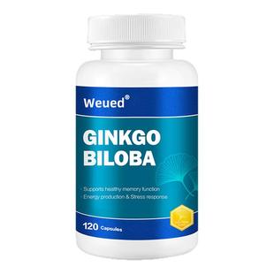 进口银杏叶叶酸加B12补中老年脑子营养脑神经保健品ginkgo biloba