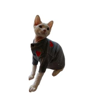 斯芬克斯无毛德文猫衣服秋冬阿比西尼亚猫针织开衫猫咪狗狗外套潮