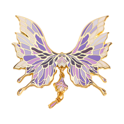 【月色星象】原创JK/DK小物金属仿珐琅徽章胸针【紫翼】现货