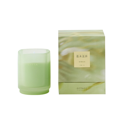 CITTA西苔龙井香薰蜡烛礼盒晨雾茶香高级浪漫礼卧室家用持久高级