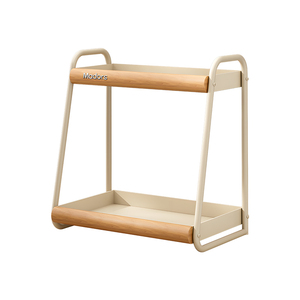 Madors厨房调料置物架家用台面双层放油盐酱醋调味品实木收纳架子