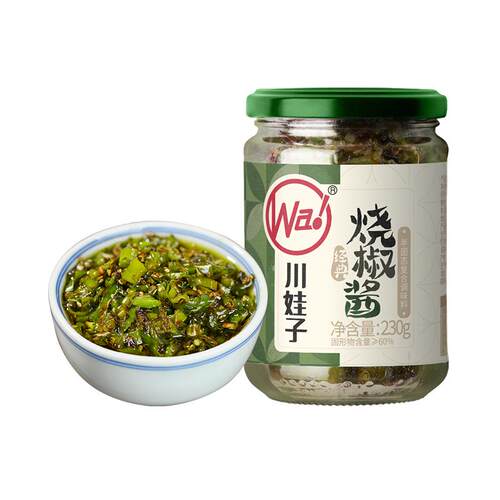 川娃子烧椒酱四川川娃子炭烧烧椒酱辣椒酱虎皮青椒下饭酱
