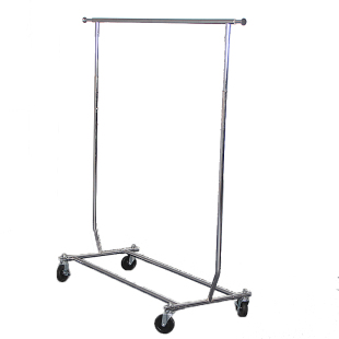 服装店展销会商场促销折叠移动升降落地大轮单杠展示架直播挂衣架