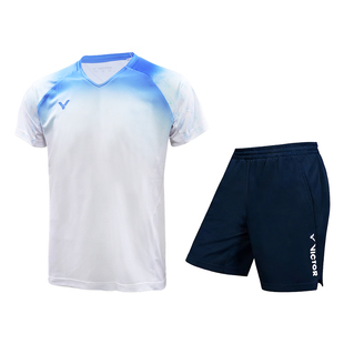 官方正品2026新款VICTOR胜利羽毛球服套装短袖T恤短裤专业运动服