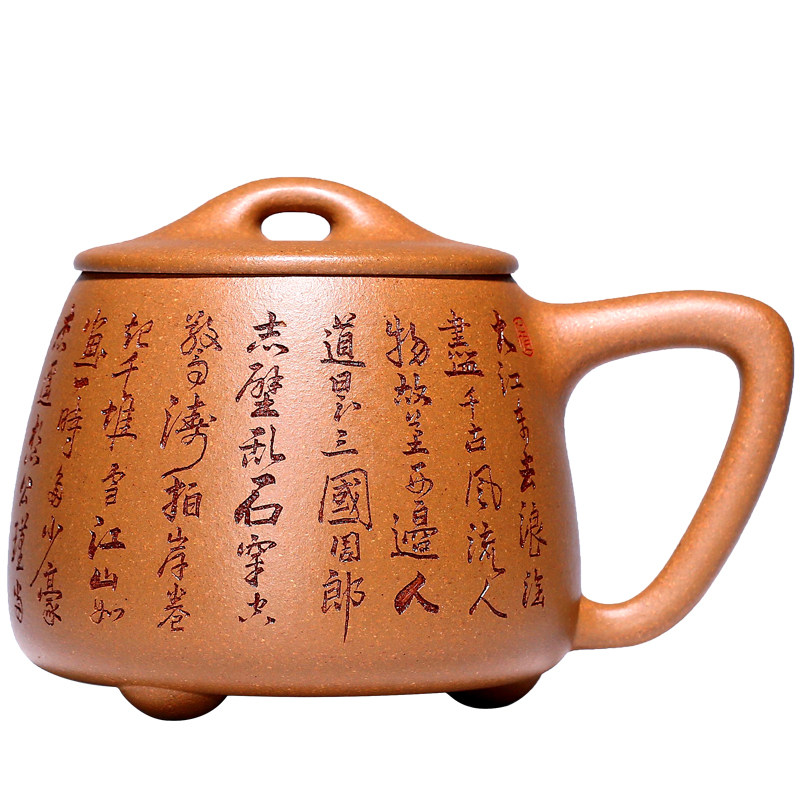 宜兴紫砂杯泡茶带盖名家段泥