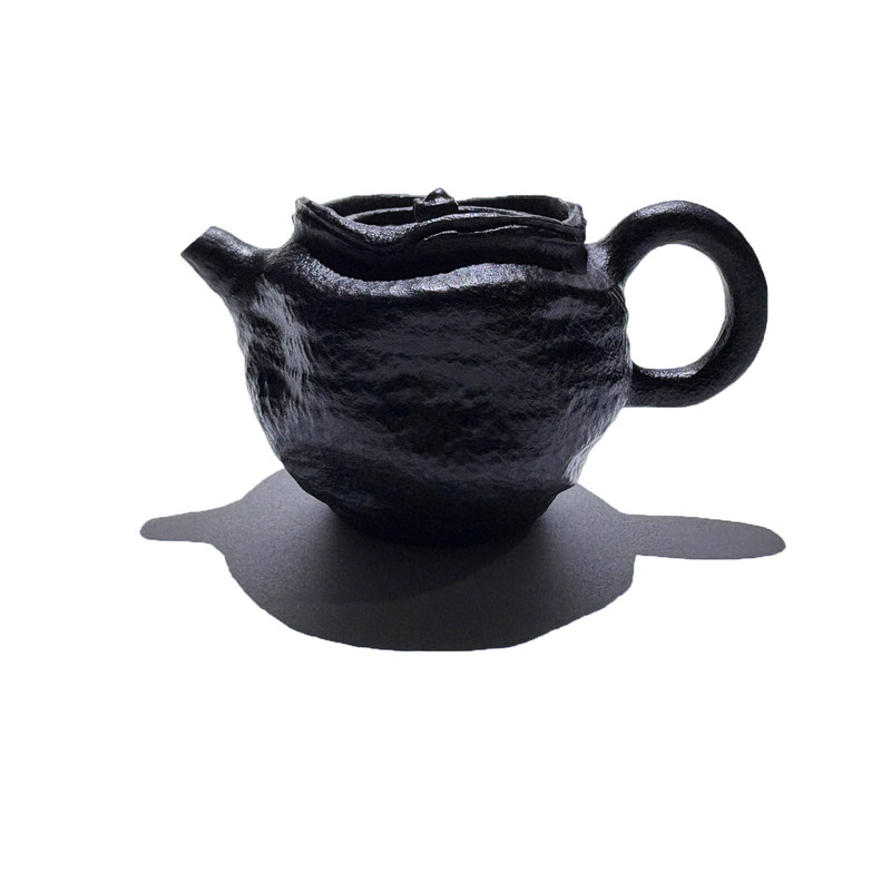 纯手工冰碛岩原石雕刻功夫茶壶