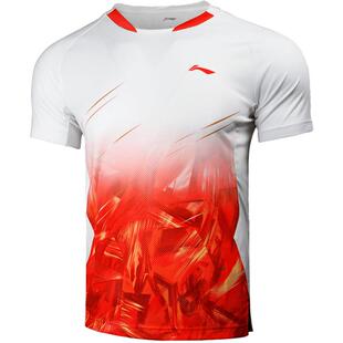 李宁羽毛球服短袖t恤女款定制秋冬上衣速干运动服男乒乓球网球服