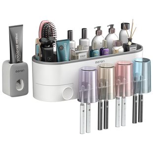 牙刷置物架免打孔刷牙杯漱口杯牙膏架子壁挂式卫生间电动家庭套装