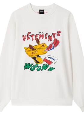 VETEMENTS情侣同款印花套头卫衣