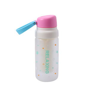 恒度星星磨砂玻璃杯女生高颜值吸管杯学生耐高温水杯高硼硅玻璃瓶