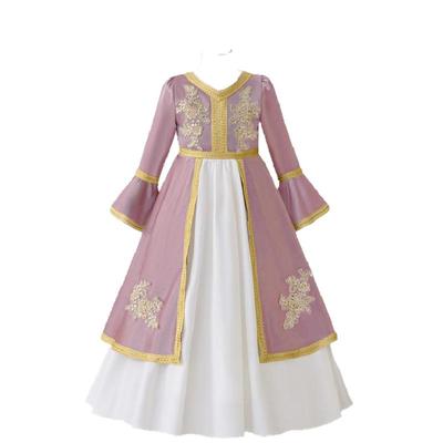 女童白色长袍公主裙儿童生日礼服