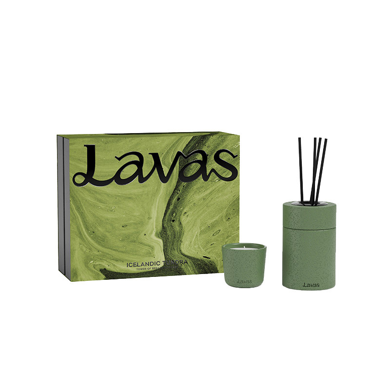 Lavas无火香薰&蜡烛礼盒自然之息系列 挥发液扩香器香薰藤条礼物