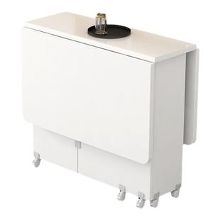 家用折叠餐桌小户型可移动长方形超薄多功能餐厅宿舍简易吃饭桌子