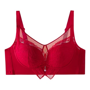 林卡【门店同款】内衣聚拢女花青素一片式无钢圈中医理疗杯BC文胸