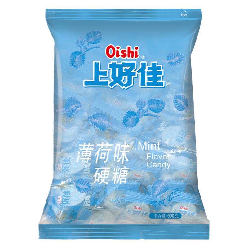 上好佳薄荷糖硬糖500g招待糖果