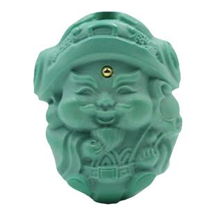优化绿松石文玩配饰小财神爷雕刻件单圈手串背云猴头金刚菩提配珠