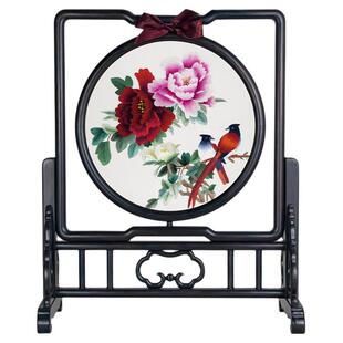 品粤【纪念礼物】广绣手工双面刺绣客厅玄关办公室摆件特色伴手礼