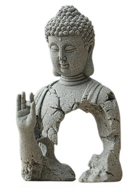 新中式禅意如来佛像半身佛摆件创意释迦摩尼家居摆设装饰品工艺品