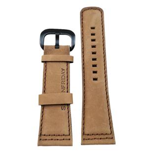 适配7七个星期五手表表带真皮男Q1M2sevenfriday表带磨砂牛皮28mm