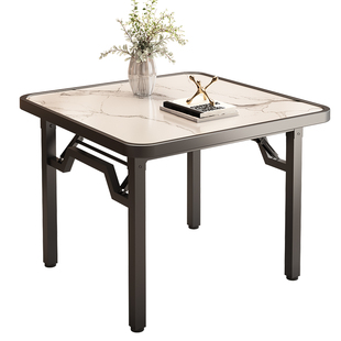 不挡腿折叠桌子正方形餐桌家用小户型吃饭桌子掼蛋专用桌烤火桌子