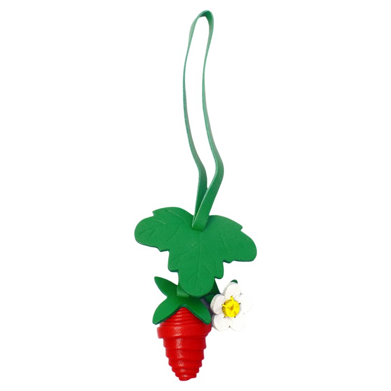 【草莓花花】头层牛皮立体草莓花