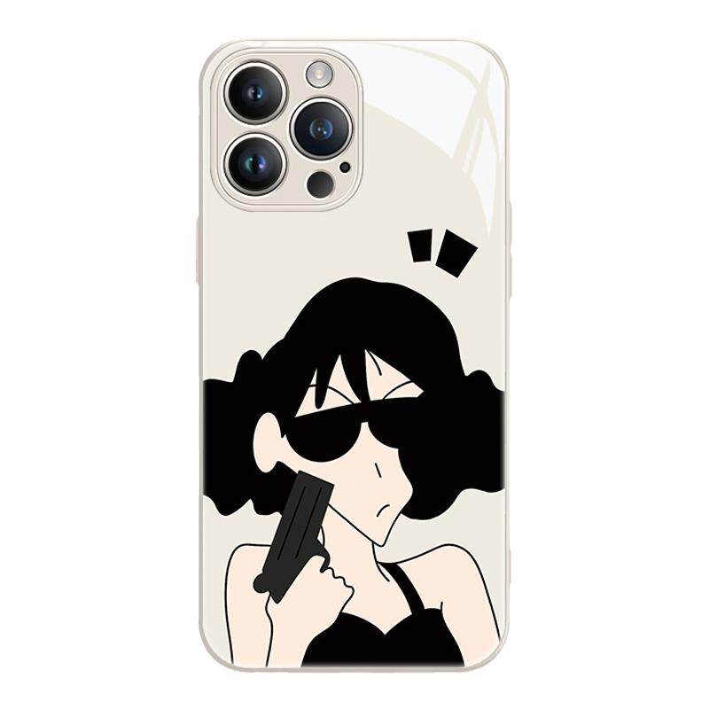 情侣款手机壳iphone17苹果18promax16广志12mini美伢13新款11xs镜面玻璃xr任意机型10x卡通8