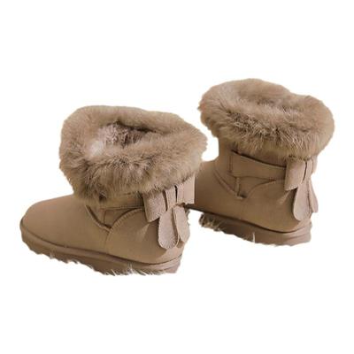 达芙妮雪地靴秋冬皮毛一体加绒