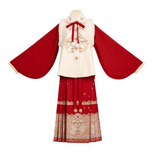 【重回汉唐玲珑兔】对襟袄比甲新中式秋冬马面裙女明制冬季汉服女