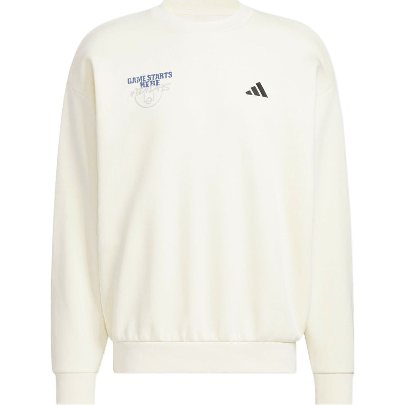 adidas阿迪达斯男子篮球运动训练印花针织圆领套头衫卫衣KC2786