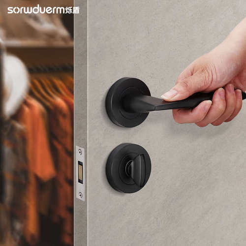 烁盾暗门锁室内卧室隐形门锁现代实木门金色单面锁隐藏锁背景墙锁