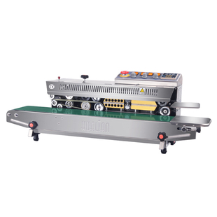 华联墨轮印字连续封口机生产日期塑料薄膜洗衣粉洗衣液月饼食品快速连续热封机包装打码商用包装机FRBM-810I