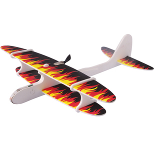 usb充电动手抛泡沫飞机儿童拼装双翼滑翔机男孩户外航模玩具礼物