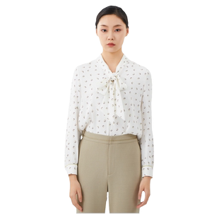 TRIBECA翠贝卡秋季新款商场同款女士衬衫飘带长袖