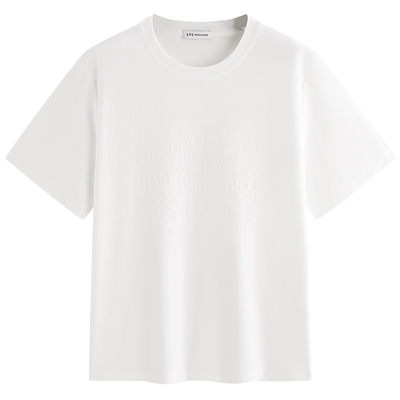 【商场同款】太平鸟男装T恤26夏季纯色提花短袖休闲 B1CNG2214