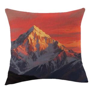 背有靠山日照金山客厅现代中古真皮黑色沙发抱枕高级感办公室靠背