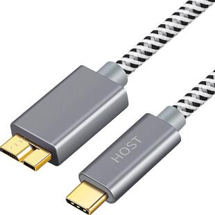 typec转micro usb3.0硬盘数据线笔记本电脑连接移动硬盘盒适用联想希捷东芝三星s5note3充电WD西数易捷苹果15