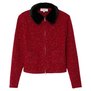 M1DNOTE 设计师品牌26早春新品毛质拼接小香外套 SOLSOL买手店