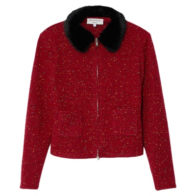 M1DNOTE毛质拼接小香外套