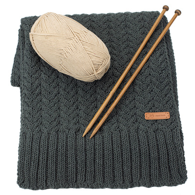 自编织围巾diy毛线材料包送教程