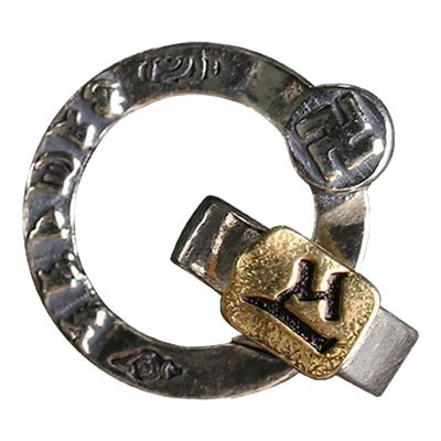 S925银 六字真言复古配饰挂件扣环弹簧扣 链接活口环 钥匙扣吊环