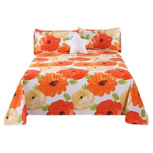 棉麻老粗布床单单件三件套加厚加密土布印花帆布单人双人大炕促销